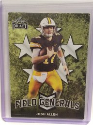 2018 Leaf Draft Field Generals Josh Allen Rookie Card - K