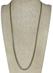 Italian Sterling Silver Curb Link Necklace Chain 24'