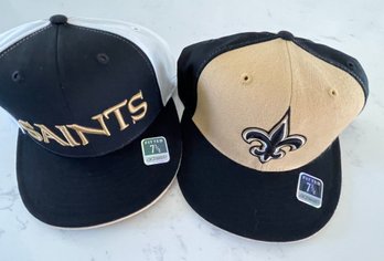 NWT- Lot Of 2 Vintage Reebok New Orleans Saints 7-3/8 Wool/wool Blend Caps