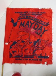 A Marxist Or Communist Party May Day 1975 Workers Party Unite Silk Flag
