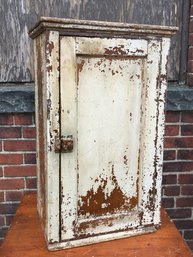 Fabulous Antique Hanging Cupboard With Incredible Original Paint - Chippy / Shabby - All Original - WOW !
