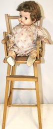 Vintage/antique Dolls With High Chair