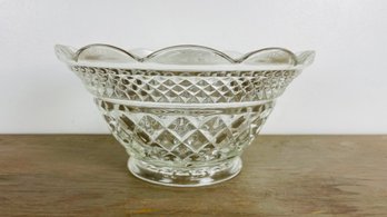 Vintage Anchor Hocking Classic Wexford Cut Glass Candy Dish