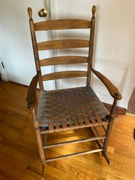 Shaker Style Ladder Back Wood Rocking Chair 22x17x41