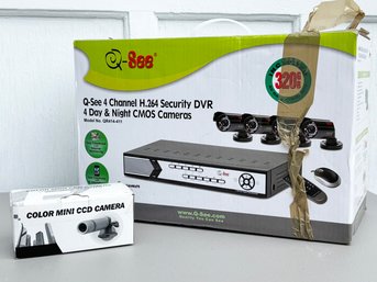 Q-See 4 Channel DVR Security Cameras - New In Box