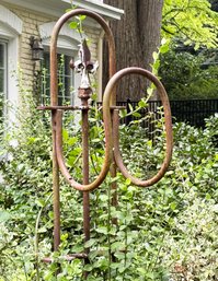 A Vintage Wrought Iron Hose Holder