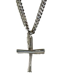 Sterling Silver Link Chain 20' With Cross Pendant