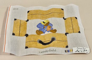 Pooh Bear Needlepoint Canvas Brick Cover