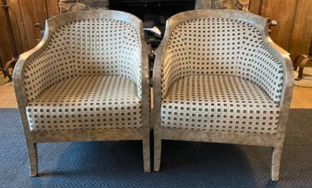 Pair Of Barrel Back Chairs