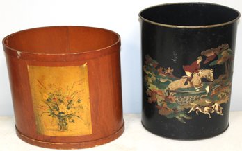 Vintage Pair Of Garbage Pails