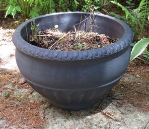 A Round Plastic Garden Planter