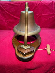 Vintage Brass Mariner Bell With Stand