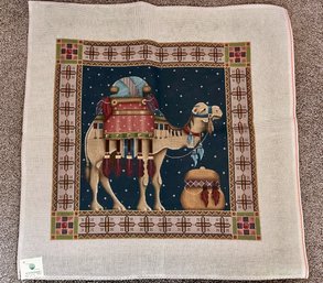 Melissa Shirley Hand Painted Needlepoint Canvas - Christmas Camel, #227