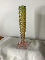 GLASS SWIRLED VASE