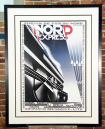 Large 36'x45' Nord Express Framed Art Deco Poster Print