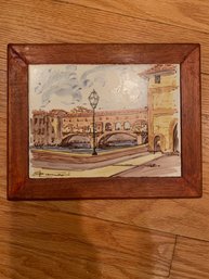 Signed Bridge Painting