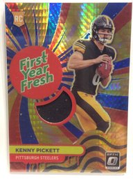 2022 Panini Donruss Optic First Year Fresh Kenny Pickett Rookie Jersey Relic Card - K