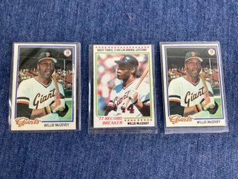 WILLIE McCOVEY BASEBALL CARD LOT