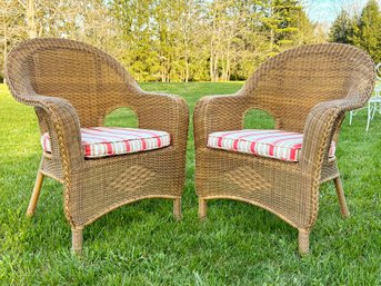 A Pair Of High Quality Resin Arm Chairs