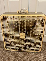 Vintage Gold Frigid Brooklyn Box Fan - Mid Century - Working