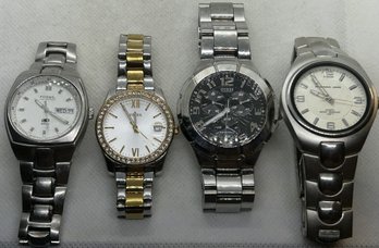 Grouping Of Men's Wristwatches-PANAMA JACK, GUESS, FOSSIL AND FOSSIL BLUE 100 METERS