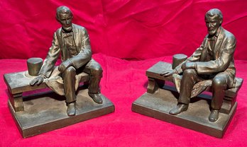 Vintage Set Of Abraham Lincoln Bookends