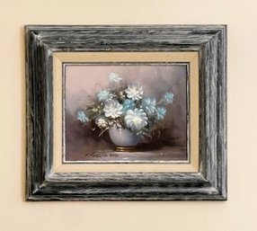 Signed Robert Cox Beautiful Floral Still Life Oil On Canvas-Professionally Framed