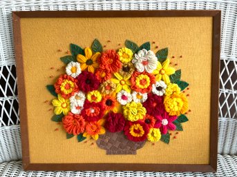 Mod Floral Needlework Wall Art