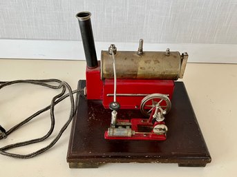 Vintage Toy Steam Engine Stationary Model - Flywheel Model