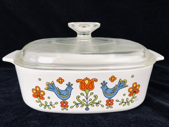 Corning Ware Country Festival 2 Qt. Casserole With Glass Lid