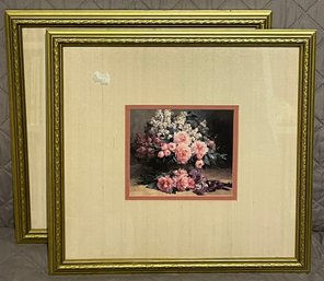 Roses - Pair Of Beautifully Matted & Framed Prints