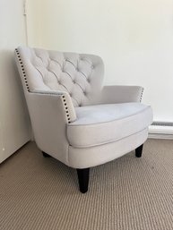 A Contemporary Linen Feel - Tufted Chair  - In Upstairs Bedroom