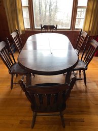Wood Dinning Room Table  60' To 80x42x30.5'