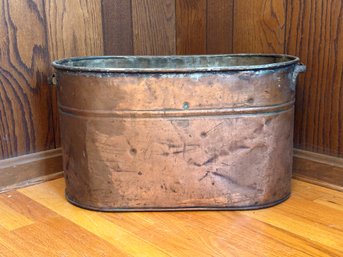 A Vintage Copper Boiler Tub