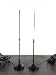 Pair Of Cellular Style Magnet Mount CB Antennaes