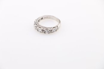 Sterling Silver PAJ Marked Cz Ring Size