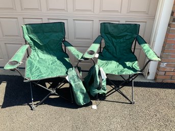 Pair Of Green Camping Chairs