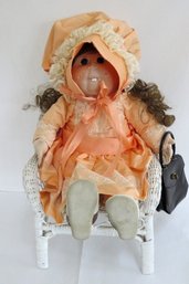 A Hand Crafted Soft Bodied Porcelain Doll By Shira Yael