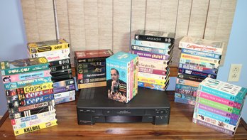 Mitsubishi VHS Recorder Plus Large Collection Of Collectible VHS Tapes