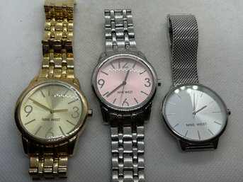 3 Stylish Ladies NINE WEST Couture Wristwatches