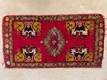 Small Vintage Turkish Rug