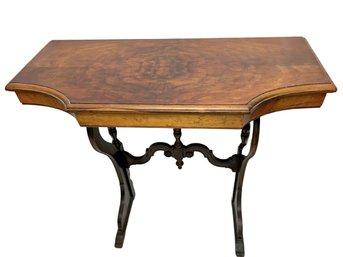 Charles X Style Console Table With Book-Matched Burlwood Top