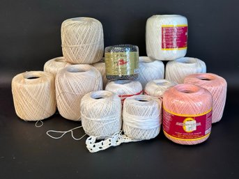 A Large Assortment Of Crochet Thread