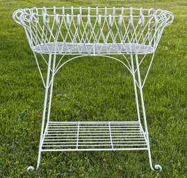 A Vintage Wrought Iron Plant Stand