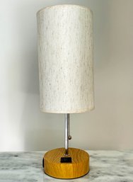 A Modern Accent Lamp With Linen Shade