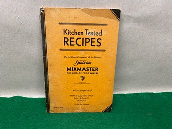 Vintage 1933 Kitchen Tested Recipes. Compliments. Compliments Luby's Electric Shop. Wallingford, CT.