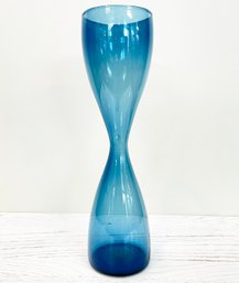 A Modern Hand Blown Hourglass Vase