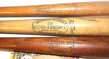 Lot Of Three Vintage Baseball Bats