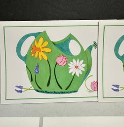 5 Beautiful Prints- Spring Flowers Happy Gardening For Hours Signed By The Artist With Safety Envelopes. BS/A3