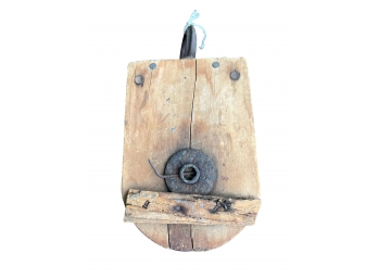 Primitive Wood Block And Tackle